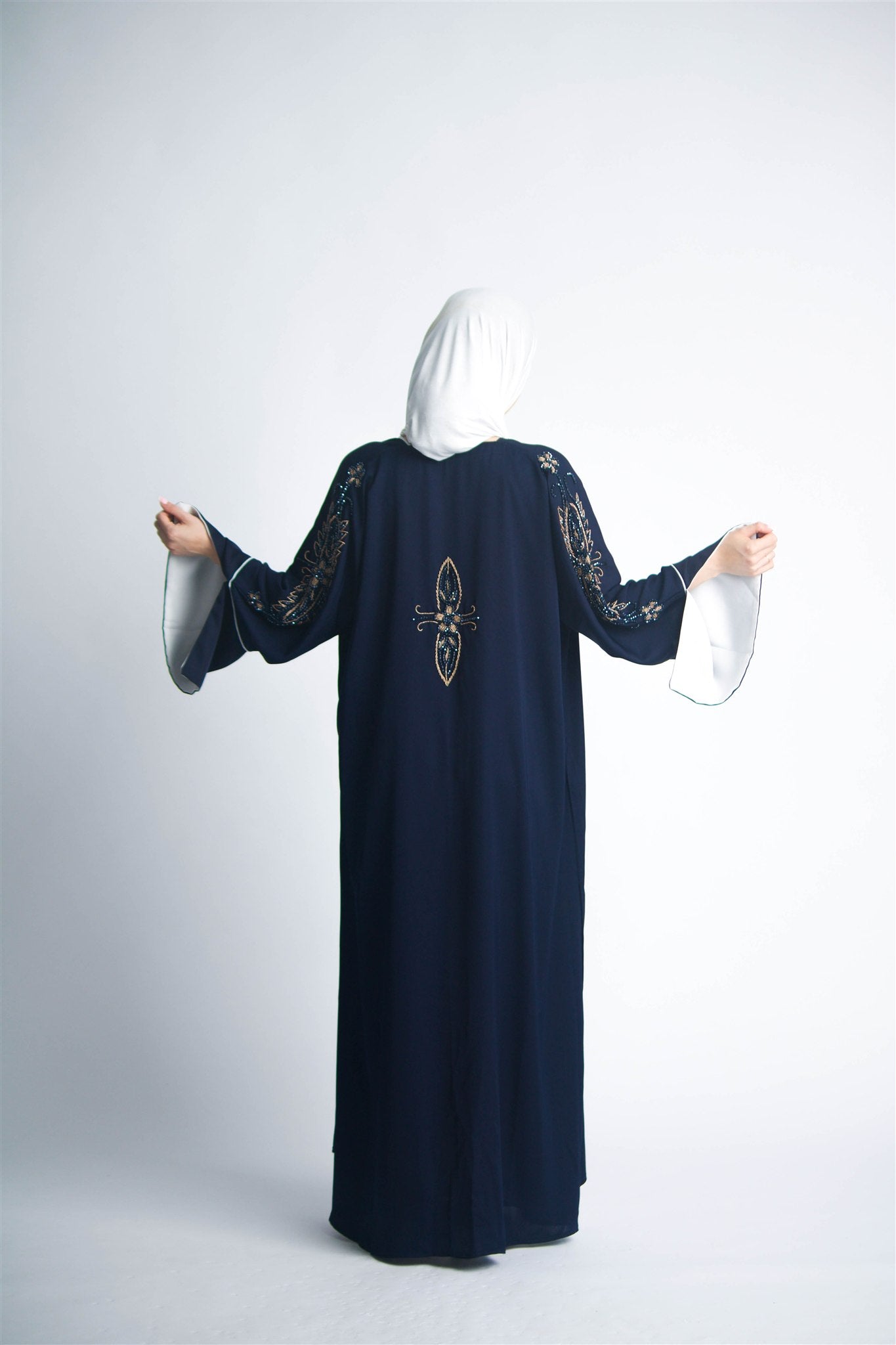 Navy Blue Allure Abaya