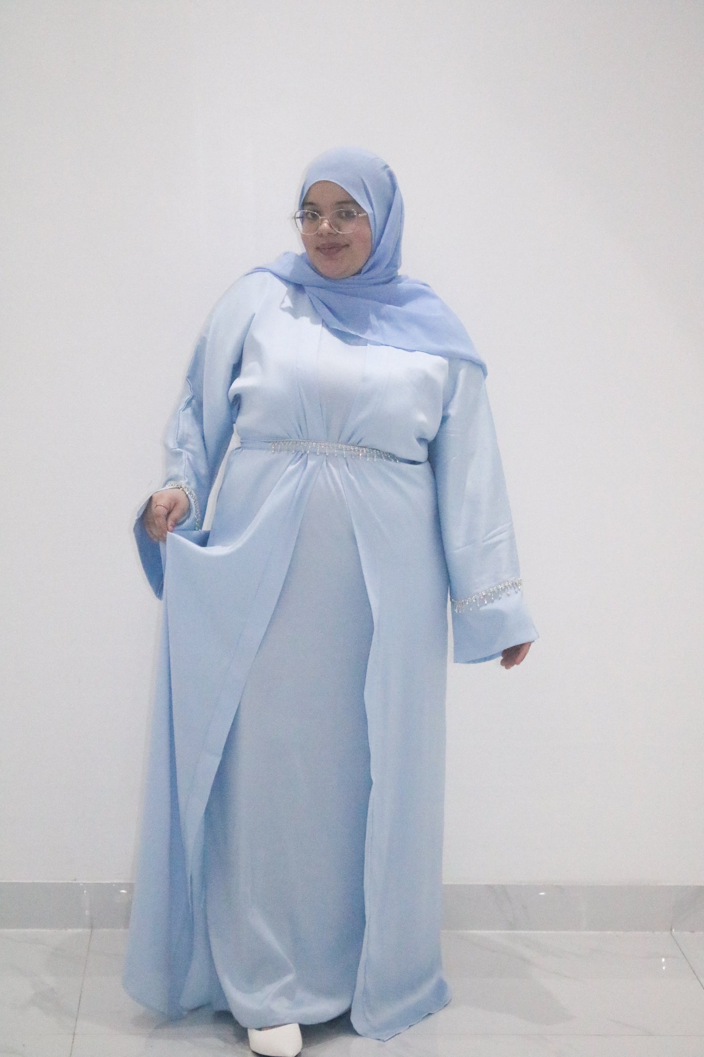Celeste Sky Blue Abaya