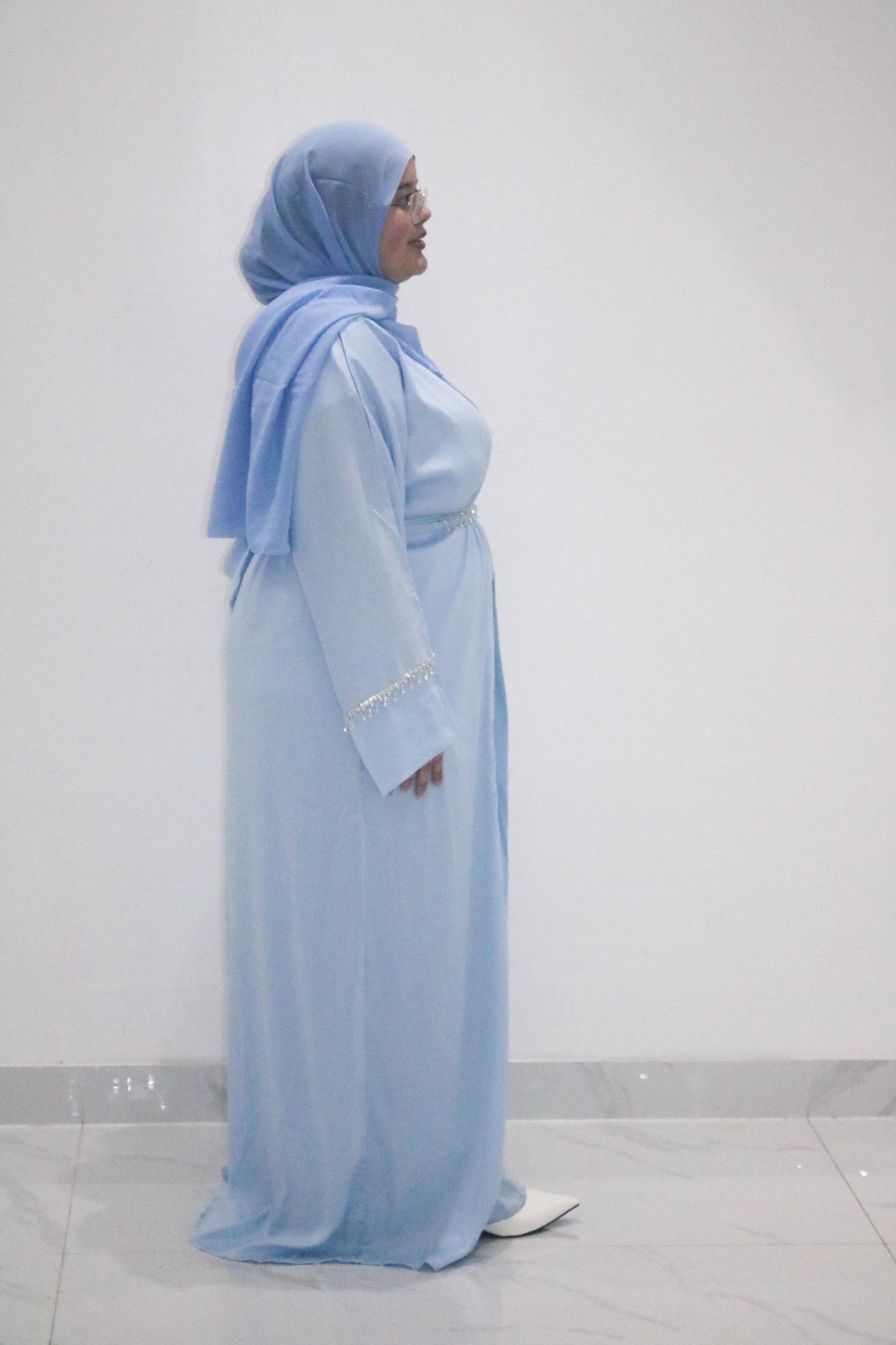 Celeste Sky Blue Abaya