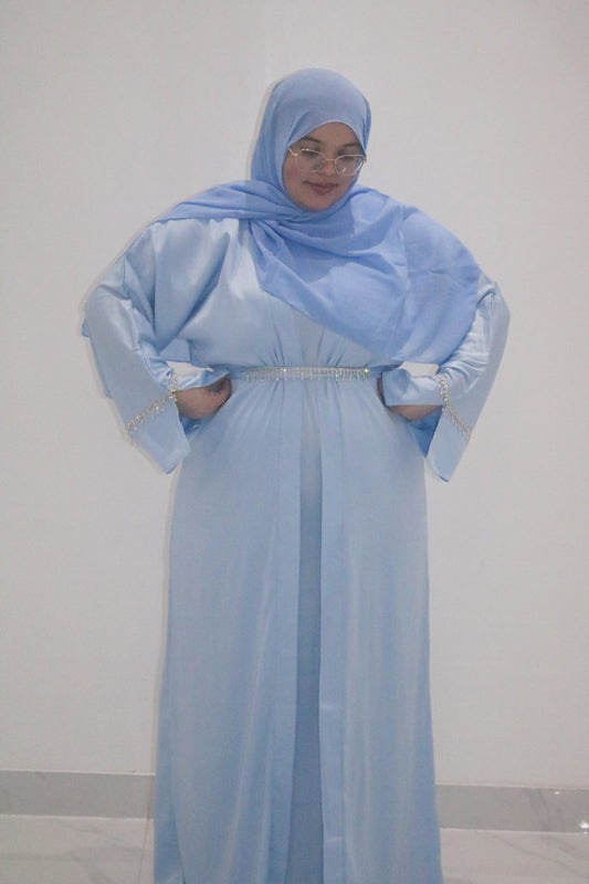 Celeste Sky Blue Abaya