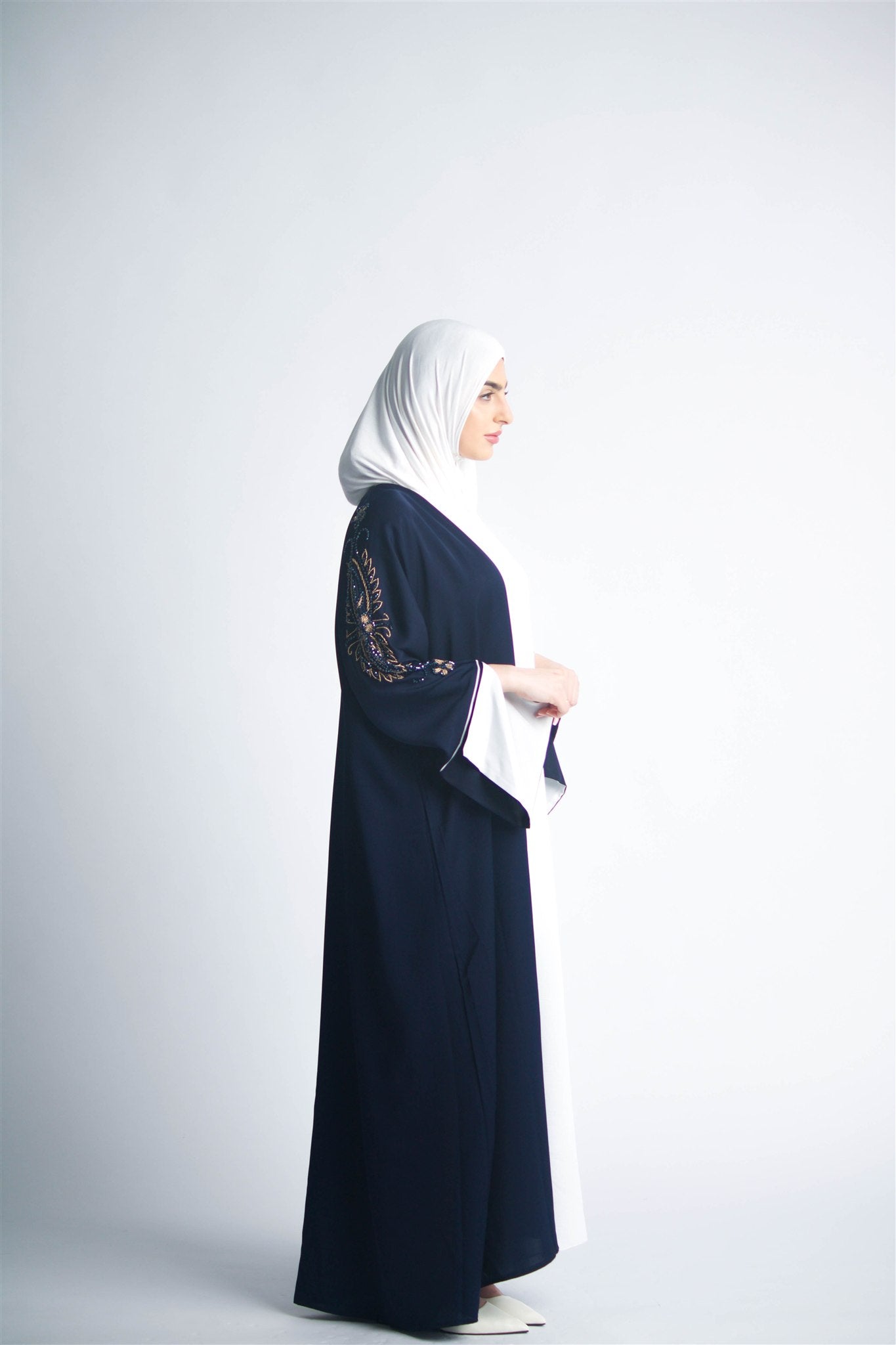 Navy Blue Allure Abaya
