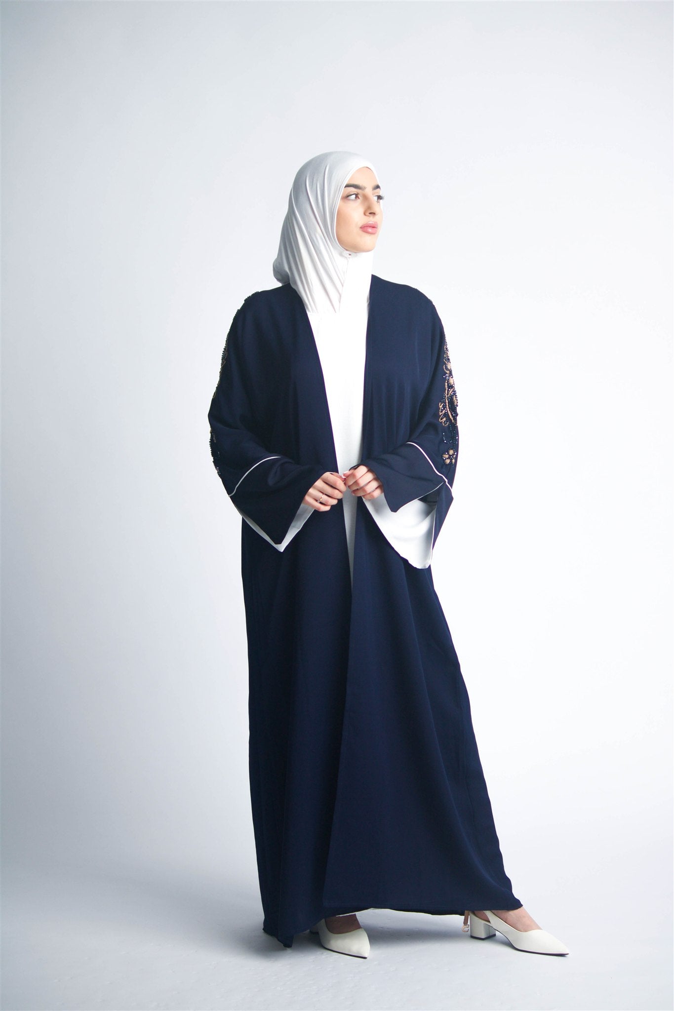 Navy Blue Allure Abaya