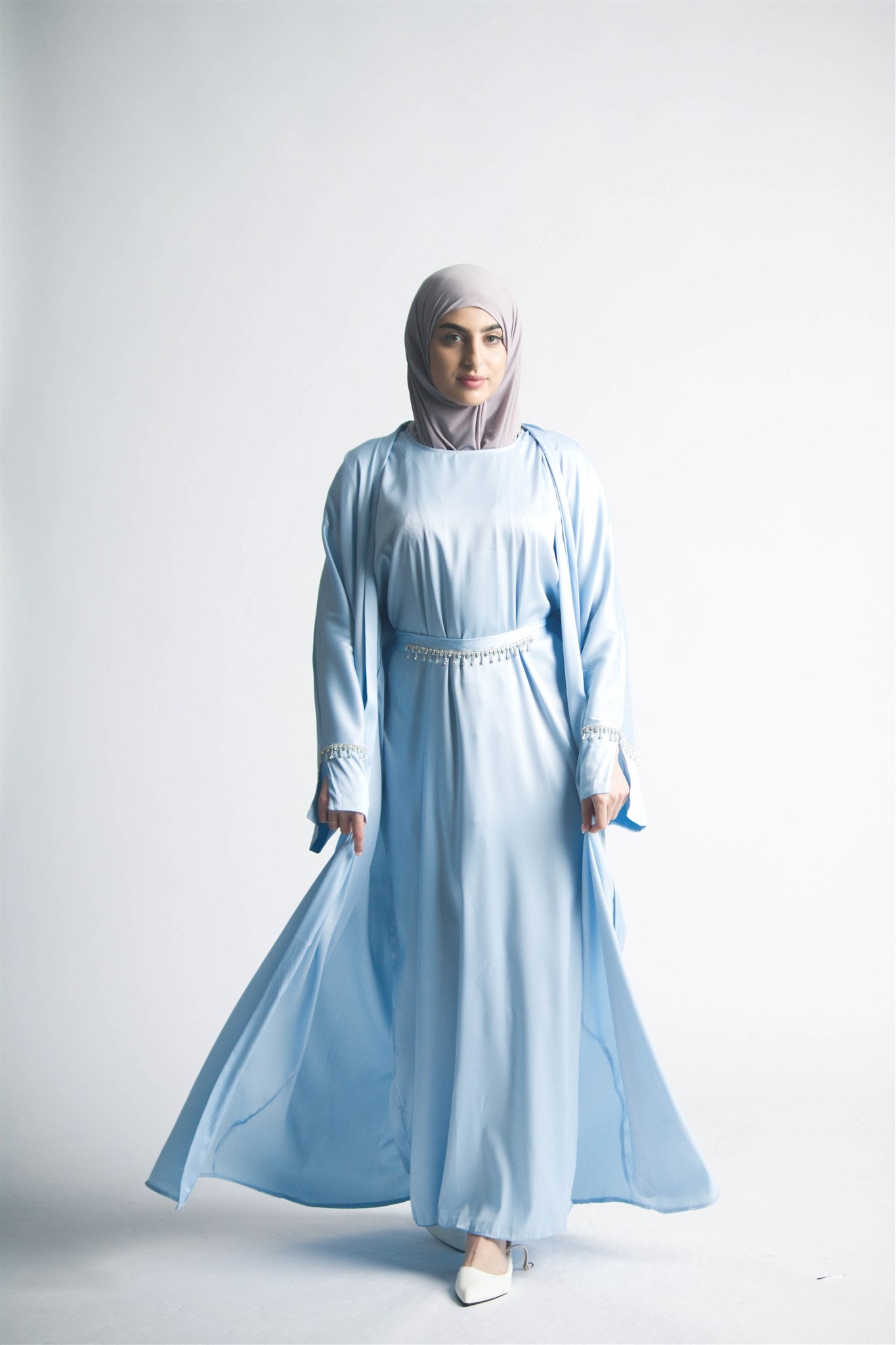 Celeste Sky Blue Abaya