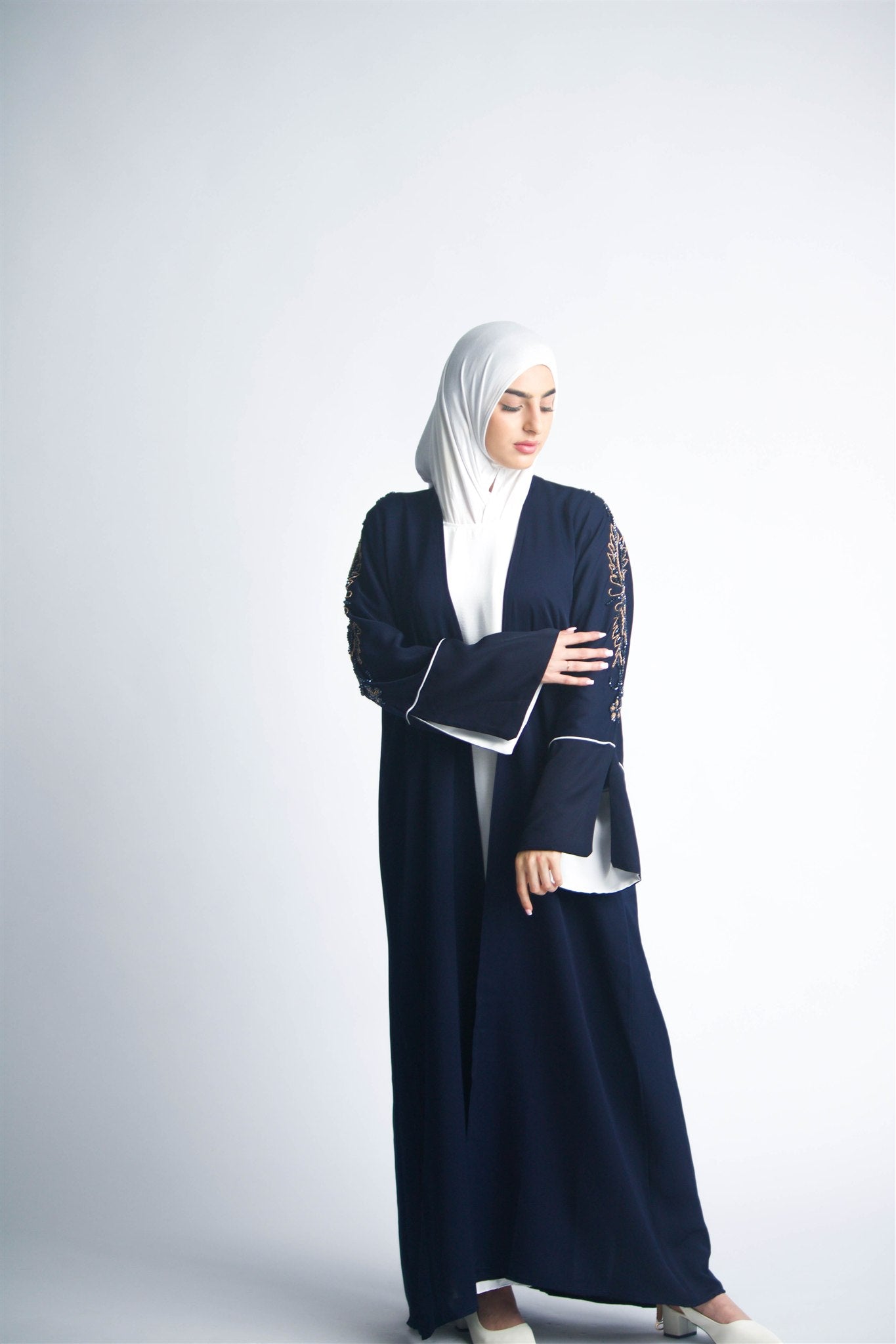 Navy Blue Allure Abaya