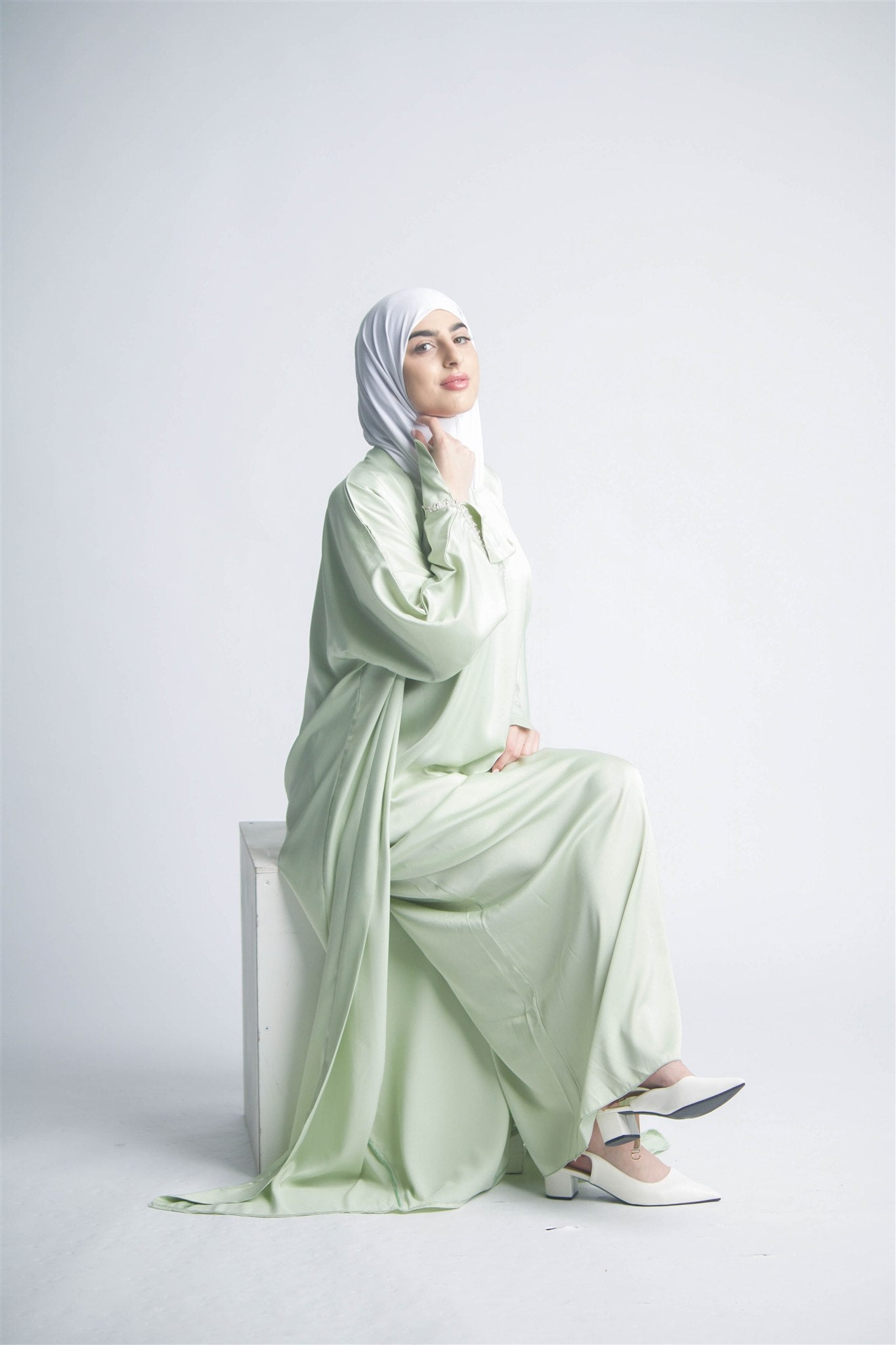 Celeste Sage Mint Abaya