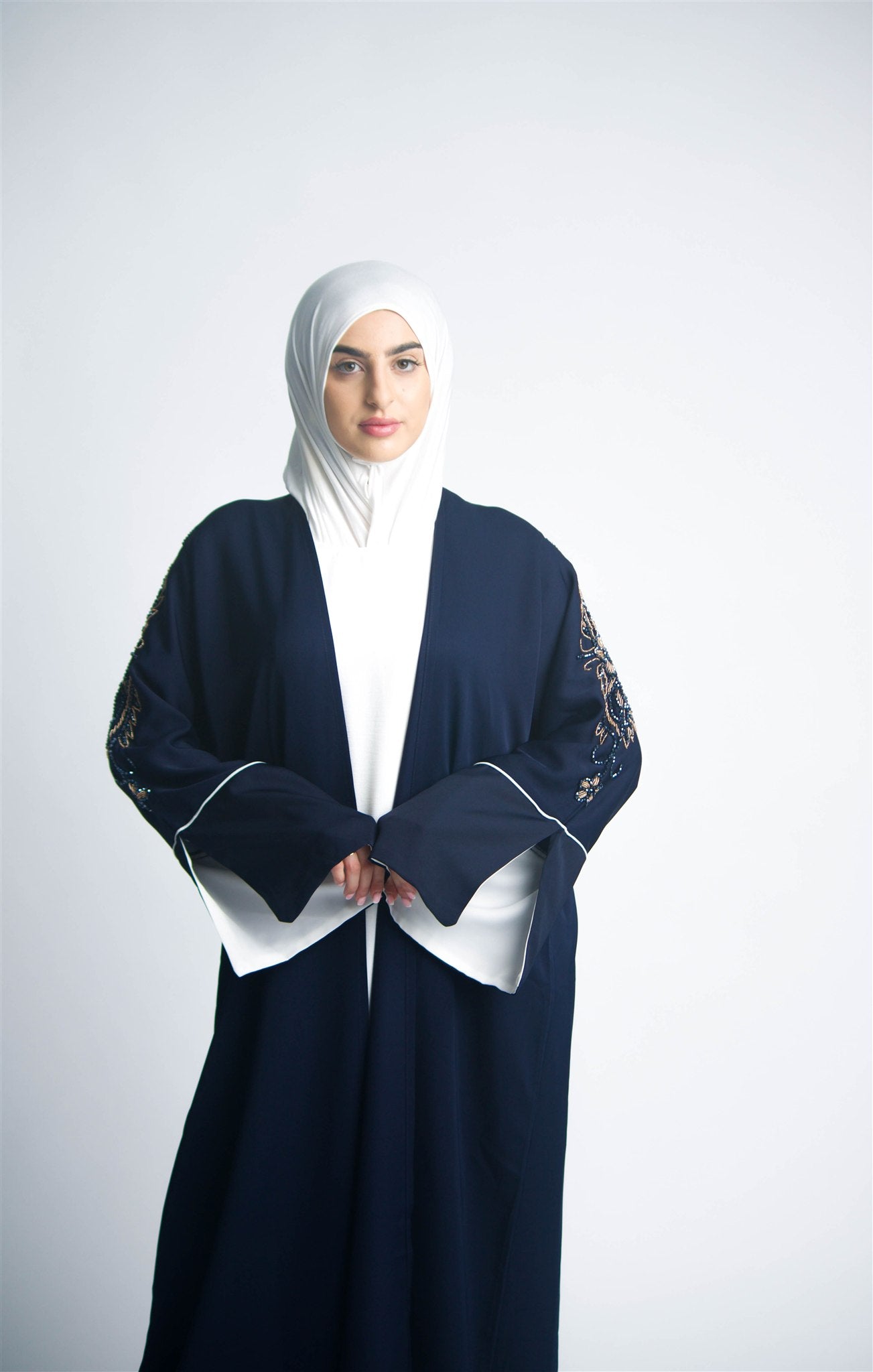 Navy Blue Allure Abaya