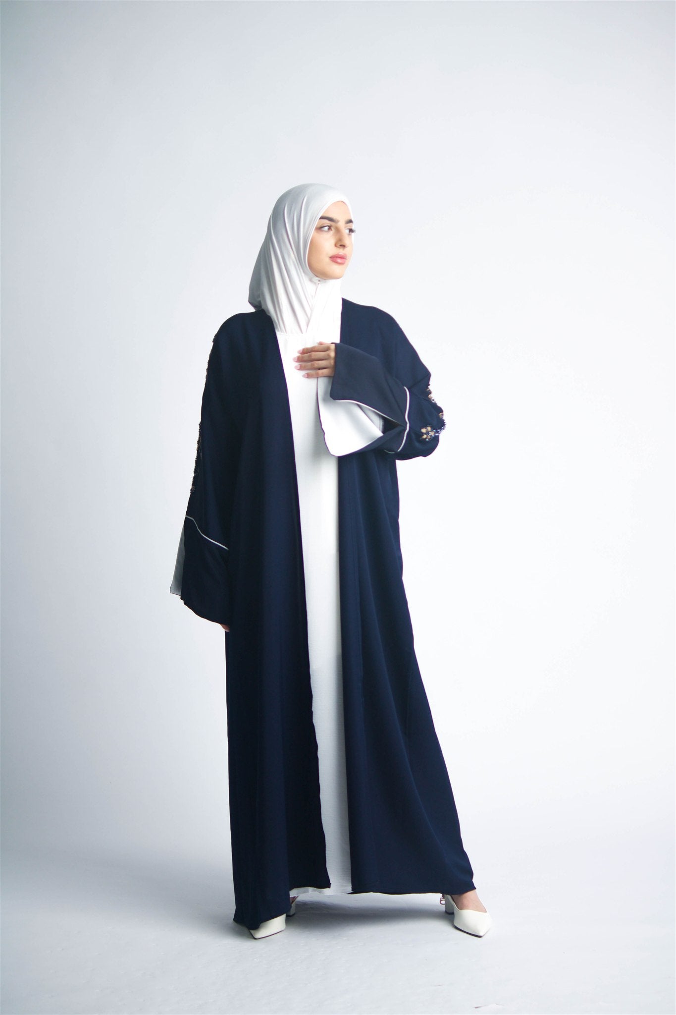 Navy Blue Allure Abaya