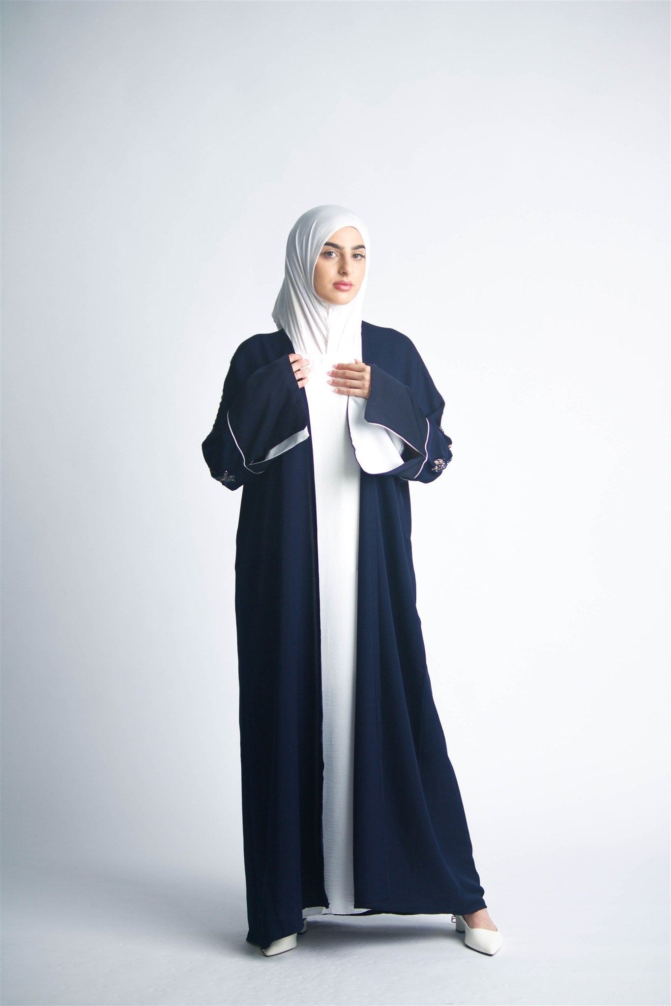 Navy Blue Allure Abaya